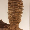 Christoph Widmer, sculptura di legno con motosega, 2016